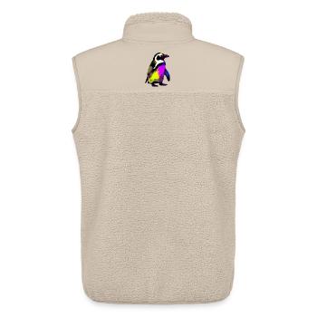Pingouin - Veste sans manches sherpa unisexe Stanley/Stella - beige - Dos - AI Model Male 178 light (178cm)