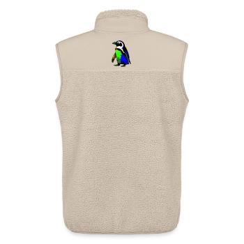 Penguin - Unisex Sherpa Gilet by Stanley/Stella - beige - Back - AI Model Male 178 light (178cm)