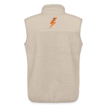 Blitz de basket-ball énergique - Veste sans manches sherpa unisexe Stanley/Stella - beige - Dos - AI Model Male 178 light (178cm)