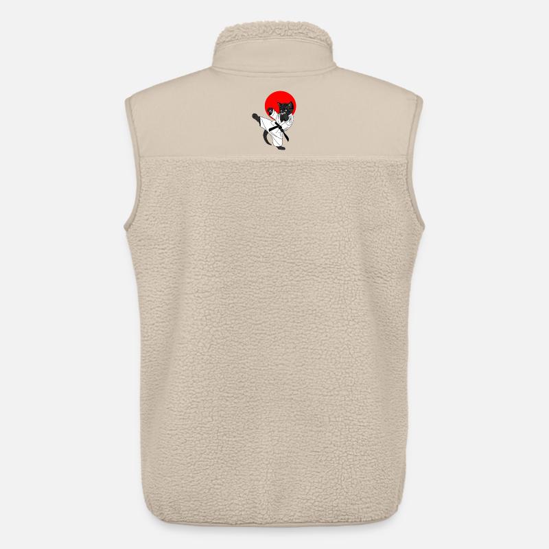 Schwarze Katze Karate Sonne - Unisex Sherpaweste von Stanley/Stella - Beige