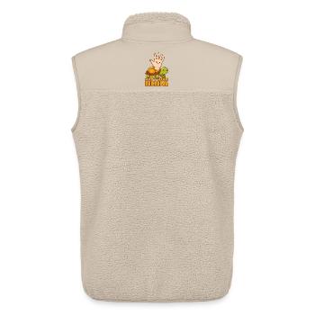 Tortue mignonne côté gauche ninja gauchers - Veste sans manches sherpa unisexe Stanley/Stella - beige - Dos - AI Model Male 178 light (178cm)