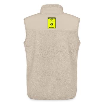 Warnung! Dieses Mädchen macht Krav Maga - Unisex Sherpaweste von Stanley/Stella - Beige - Hinten - AI Model Male 178 light (178cm)