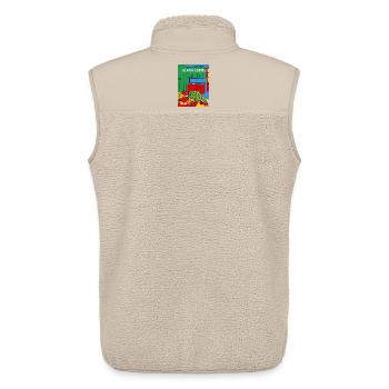 The Art Of Cooking Illustration - Unisex Sherpa Gilet by Stanley/Stella - beige - Back - AI Model Male 178 light (178cm)