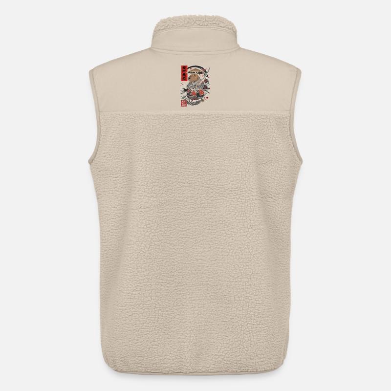Samurai Capybara Kampf Illustration - Unisex Sherpaweste von Stanley/Stella - Beige