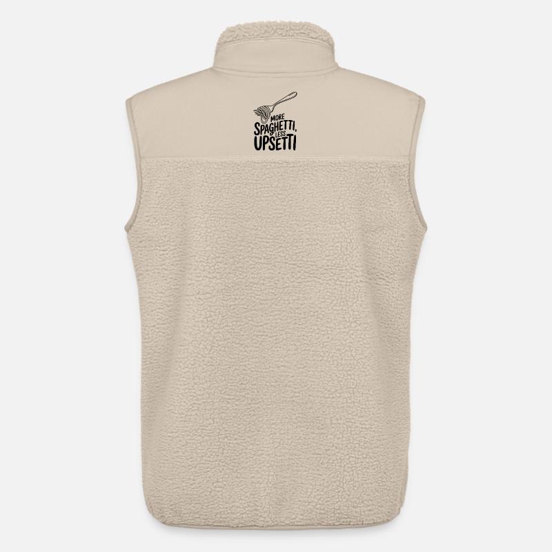 Less Upsetti More Spaghetti - Unisex Sherpaweste von Stanley/Stella - Beige