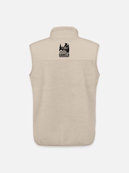 Hamelin City Pied Piper Silhouette - Unisex Sherpa Gilet by Stanley/Stella - beige