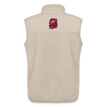 Magaluf Mallorca Malle Holiday Sun Gift - Unisex Sherpa Gilet by Stanley/Stella - beige - Back - AI Model Male 178 light (178cm)