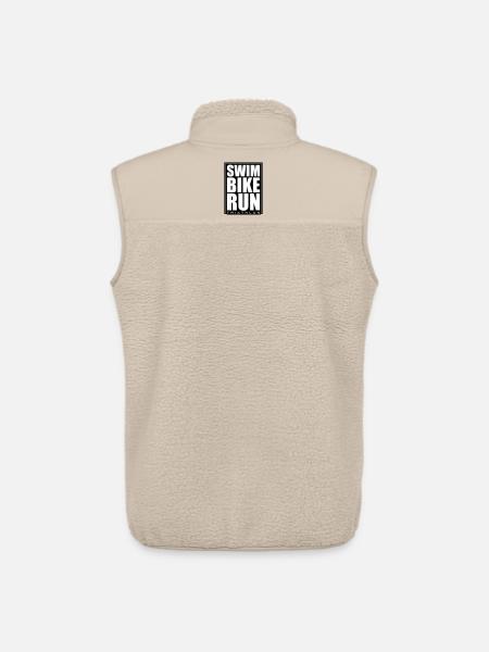 Triathlon Swimming Cycling Running - Unisex Sherpa Gilet by Stanley/Stella - beige
