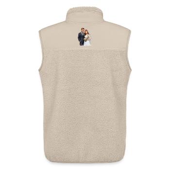 Brautpaar Cartoon Braut & Bräutigam - Unisex Sherpaweste von Stanley/Stella - Beige - Hinten - AI Model Male 178 light (178cm)