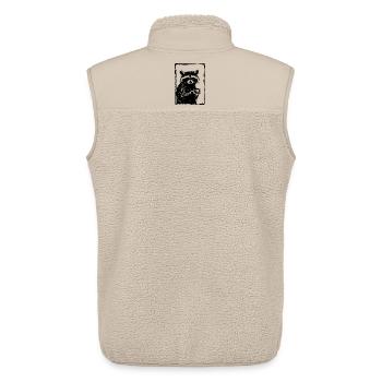 Barista Raccoon - Veste sans manches sherpa unisexe Stanley/Stella - beige - Dos - AI Model Male 178 light (178cm)