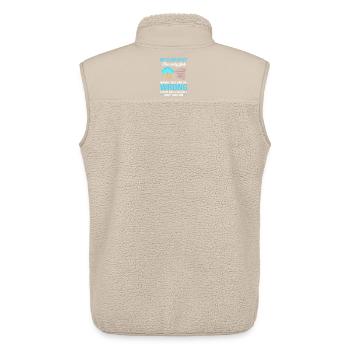 Meteorologe Wetter Meteorologie - Unisex Sherpaweste von Stanley/Stella - Beige - Hinten - AI Model Male 178 light (178cm)