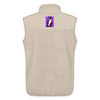 pingouin - Veste sans manches sherpa unisexe Stanley/Stella - beige - Dos - AI Model Male 178 light (178cm)