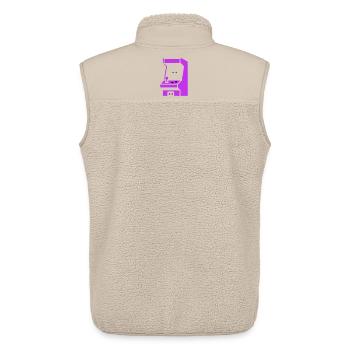 Machine à sous Arcade Silhouette - Veste sans manches sherpa unisexe Stanley/Stella - beige - Dos - AI Model Male 178 light (178cm)