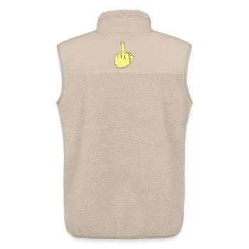 Illustration au doigt puant - Veste sans manches sherpa unisexe Stanley/Stella - beige - Dos - AI Model Male 178 light (178cm)