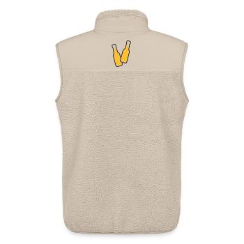2 Flaschen Stoßen An (Bier / Limonade / POS 2C) - Unisex Sherpaweste von Stanley/Stella - Beige - Hinten - AI Model Male 178 light (178cm)