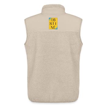 Stur im gelben Kontrast - Unisex Sherpaweste von Stanley/Stella - Beige - Hinten - AI Model Male 178 light (178cm)