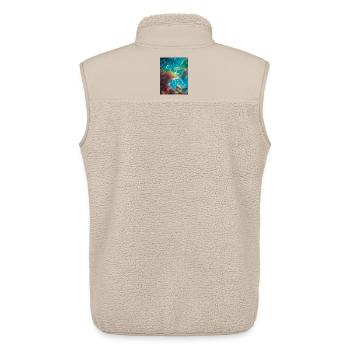 Cosmic Nebula Color Explosion - Unisex Sherpa Gilet by Stanley/Stella - beige - Back - AI Model Male 178 light (178cm)