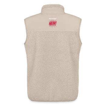 Bevor du fragst. Nein. - Unisex Sherpaweste von Stanley/Stella - Beige - Hinten - AI Model Male 178 light (178cm)