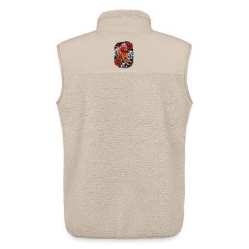 Rhodesian Ridgeback im Japan Tattoo Stil - Unisex Sherpaweste von Stanley/Stella - Beige - Hinten - AI Model Male 178 light (178cm)