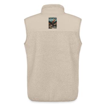 Randonnée - Aventure en plein air - Ambiance montagneuse - Veste sans manches sherpa unisexe Stanley/Stella - beige - Dos - AI Model Male 178 light (178cm)