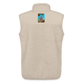 Sagrada Família : l’icône de Barcelone - Veste sans manches sherpa unisexe Stanley/Stella - beige - Dos - AI Model Male 178 light (178cm)