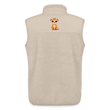 Cute Baby Meerkat - Unisex Sherpa Gilet by Stanley/Stella - beige - Back - AI Model Male 178 light (178cm)