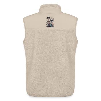 Star Mushrooms and Luminous Gem - Unisex Sherpa Gilet by Stanley/Stella - beige - Back - AI Model Male 178 light (178cm)