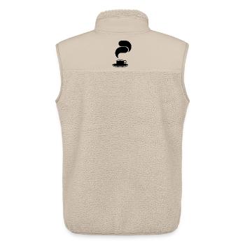 Black Coffee Mug – Minimalist Illustration - Unisex Sherpa Gilet by Stanley/Stella - beige - Back - AI Model Male 178 light (178cm)
