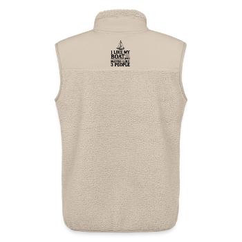 I Like My Boat And Maybe Like 3 People - Unisex Sherpa Gilet by Stanley/Stella - beige - Back - AI Model Male 178 light (178cm)