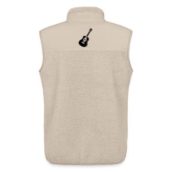 Guitar Music Gift Musician Music Band - Unisex Sherpa Gilet by Stanley/Stella - beige - Back - AI Model Male 178 light (178cm)