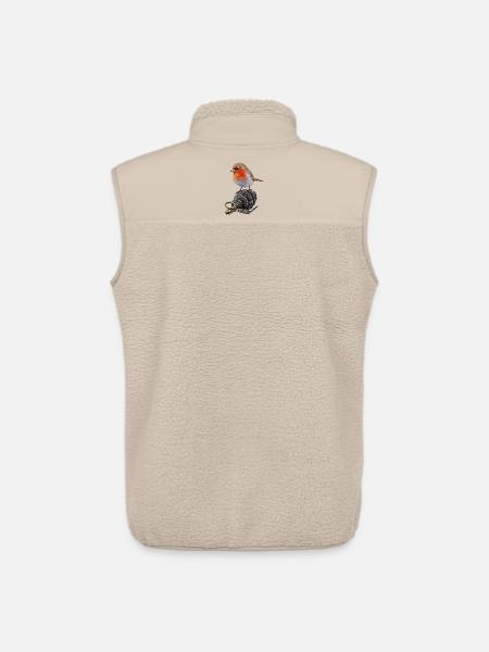 Robin de la Paix - Veste sans manches sherpa unisexe Stanley/Stella - beige