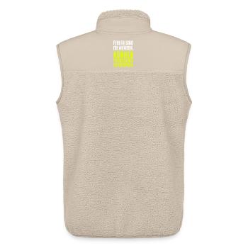 Fehler sind für Anfänger - Könner & Katastrophen - Unisex Sherpaweste von Stanley/Stella - Beige - Hinten - AI Model Male 178 light (178cm)