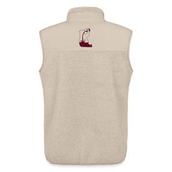 Gewichtheber Bär Schoki - Chocoholic - Unisex Sherpaweste von Stanley/Stella - Beige - Hinten - AI Model Male 178 light (178cm)