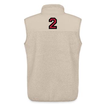 Le Numéro Deux 2 - Veste sans manches sherpa unisexe Stanley/Stella - beige - Dos - AI Model Male 178 light (178cm)