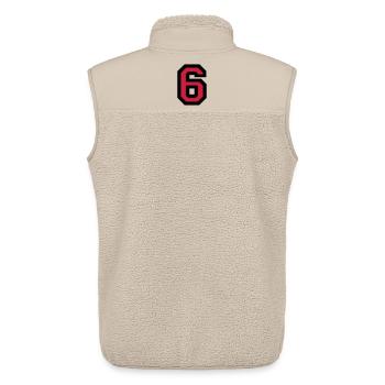 Le numéro 3 - Veste sans manches sherpa unisexe Stanley/Stella - beige - Dos - AI Model Male 178 light (178cm)