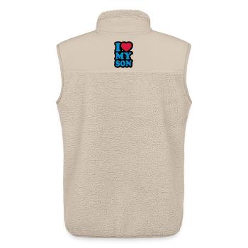 I love my son - Unisex Sherpa Gilet by Stanley/Stella - beige - Back - AI Model Male 178 light (178cm)