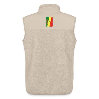 Senegal Flagge - Unisex Sherpaweste von Stanley/Stella - Beige - Hinten - AI Model Male 178 light (178cm)