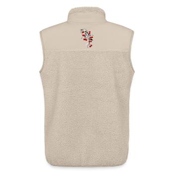 Cherries - Unisex Sherpa Gilet by Stanley/Stella - beige - Back - AI Model Male 178 light (178cm)