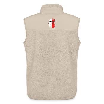 I'm from Poland - Unisex Sherpa Gilet by Stanley/Stella - beige - Back - AI Model Male 178 light (178cm)