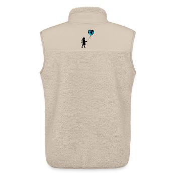 Planète Terre - Veste sans manches sherpa unisexe Stanley/Stella - beige - Dos - AI Model Male 178 light (178cm)