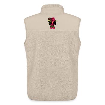 Woman with Truck - Unisex Sherpa Gilet by Stanley/Stella - beige - Back - AI Model Male 178 light (178cm)
