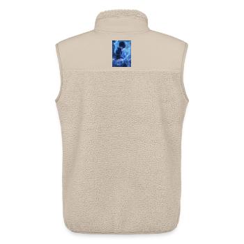 Flamme Azur Fantaisie - Veste sans manches sherpa unisexe Stanley/Stella - beige - Dos - AI Model Male 178 light (178cm)