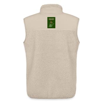 Chat qui se sent chic - Veste sans manches sherpa unisexe Stanley/Stella - beige - Dos - AI Model Male 178 light (178cm)