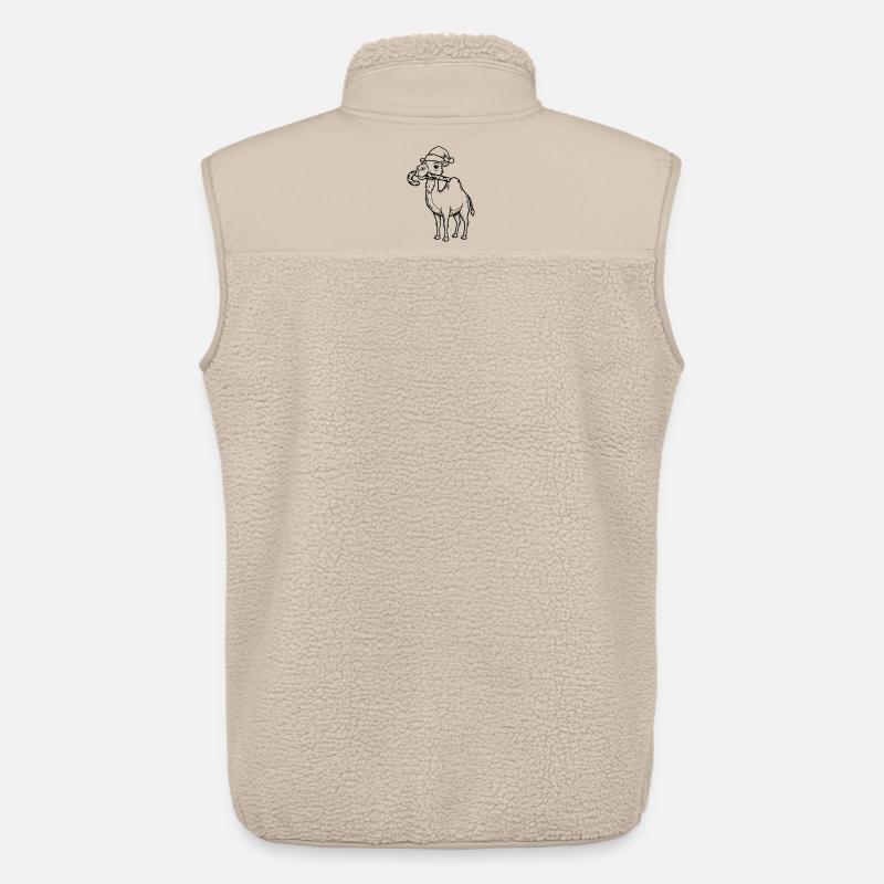 Kamel mit Weihnachtsmütze Illustration - Unisex Sherpaweste von Stanley/Stella - Beige