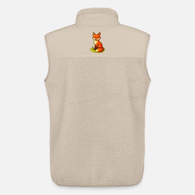 Fuchs Comic - Unisex Sherpaweste von Stanley/Stella - Beige
