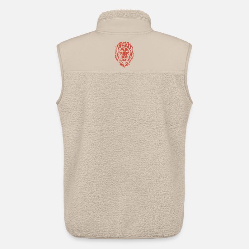 Roter Löwe ASAD Imperious Head - Unisex Sherpaweste von Stanley/Stella - Beige