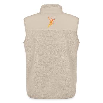 Œuvres modernes de handball pour hommes - Veste sans manches sherpa unisexe Stanley/Stella - beige - Dos - AI Model Male 178 light (178cm)