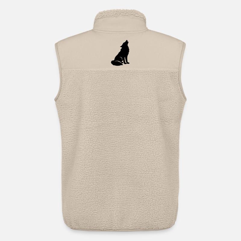 Wolf Silhouette - Unisex Sherpaweste von Stanley/Stella - Beige