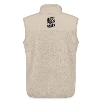 Veuillez annuler mon abonnement à vos numéros - Veste sans manches sherpa unisexe Stanley/Stella - beige - Dos - AI Model Male 178 light (178cm)