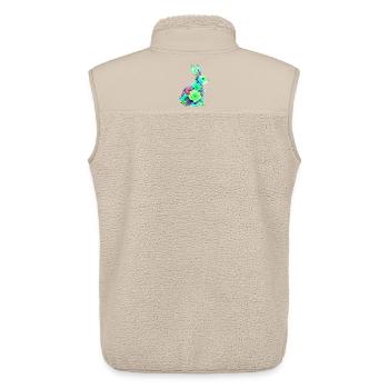 Hase Wasserfarben Blumen Ostern - Unisex Sherpaweste von Stanley/Stella - Beige - Hinten - AI Model Male 178 light (178cm)